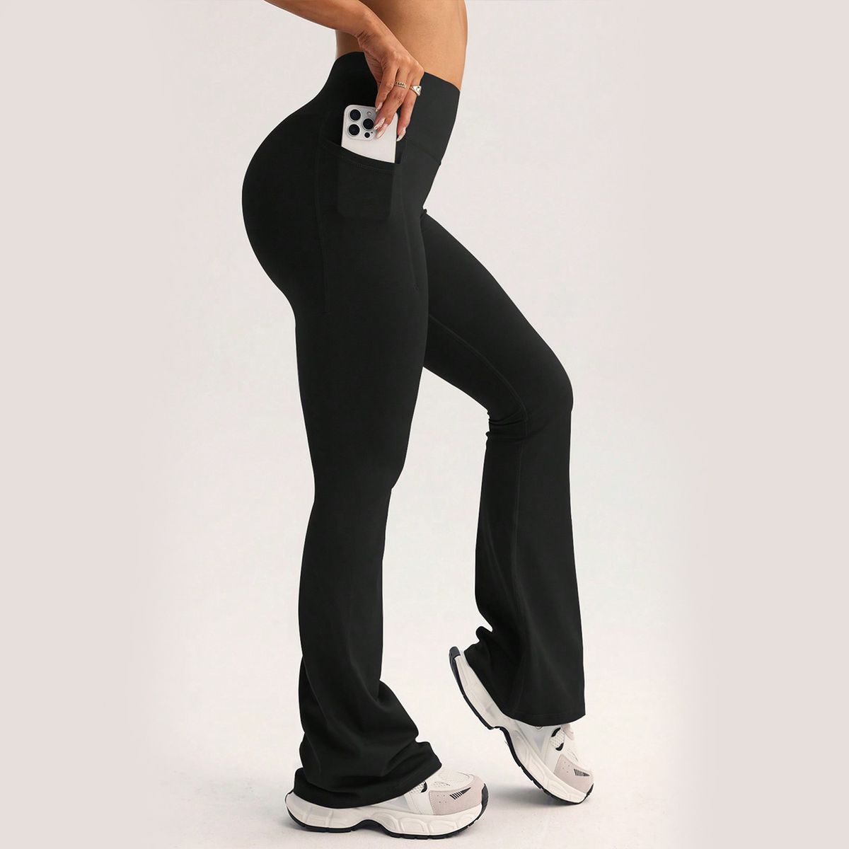 Cross-Border Peach Fitness Wide Leg High Waist Yoga Pants No Embarrassing Line Spring Summer Slightly Flared Women Wear_desvips.com