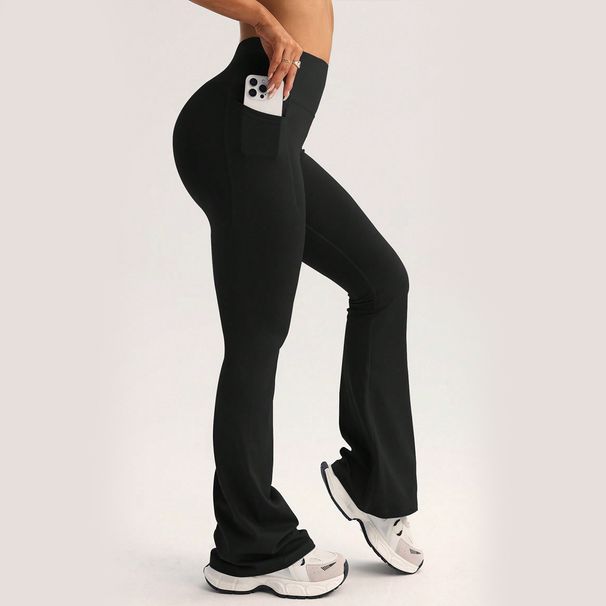 Cross-Border Peach Fitness Wide Leg High Waist Yoga Pants No Embarrassing Line Spring Summer Slightly Flared Women Wear_desvips.com