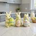 Cute Easter Ornament, A Rabbit Holding An Egg, American-style Fun Bunny Decoration_desvips.com