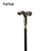 Black And Gold Striped Fashion Walking Stick Decorative Cospaly Modern Fashionable Walking Cane Halloween Knob Crosier 93cm_desvips.com