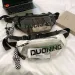 Fashion Fanny Packs Unisex Clear PVC Waist Pouch Multi-functional Letter Printed With Pendant Adjustable Buckle Strap_desvips.com