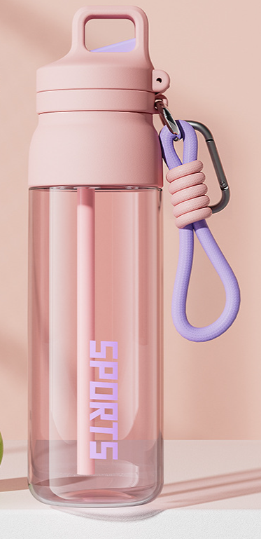 New Plastic Tritan Travel Outdoor Sports Water Summer Fitness Men And Women Cycling Cup With Straw_desvips.com