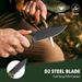 NedFoss BOAR Survival Knife With Fire Starter, 4.1 Inch D2 Steel Full Tang Hunting Knife, Kydex Sheath, Micarta Handle_desvips.com