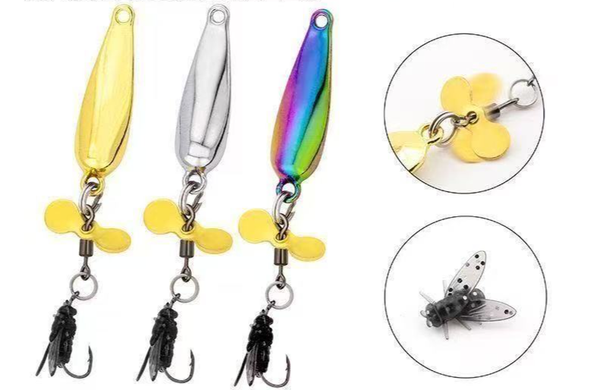 Modified Spinning Propeller Sequin Moth Green Bean Fly Long Casting Lure Fake Bait Dragon Scale Micro Object Mouth Hook_desvips.com