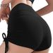 2020 Summer New Casual Sports Solid Color Basic Sexy Side Tie Adjustable Swim Shorts For Women_desvips.com