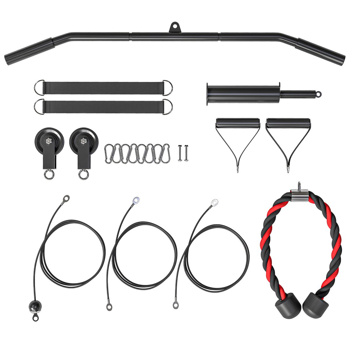 Pulley Machine Home Gym E Puleggia LAT Machine, Attacco Per Dischi Pesi Universali E Accessori_desvips.com