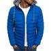 Ouma New Winter Men's Hooded Jacket, Cold-Proof Zipper Coat, Short Cotton Jacket_desvips.com