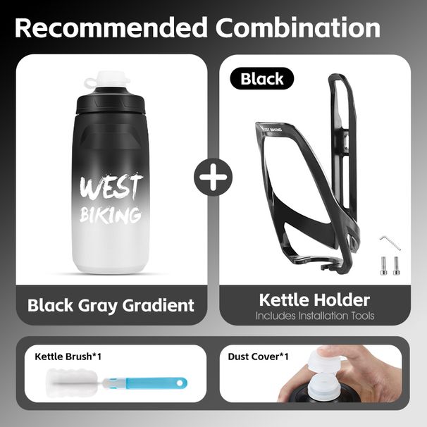 Cycling Water Bottle 620ml Food Grade Leak-proof Fitness Running Camping Hiking Sports Kettle Bike Bottle Cage_desvips.com