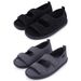 Diabetic Adjustable Hook & Loop Summer Walking Sandals Wide Swollen Shoes For Elderly Swelling Sensitive Feet_desvips.com