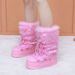 Women's Cozy Snow Boots With Faux Fur Lining, Non-Slip Thick Sole, Warm Winter Shoes For Casual Wear_desvips.com