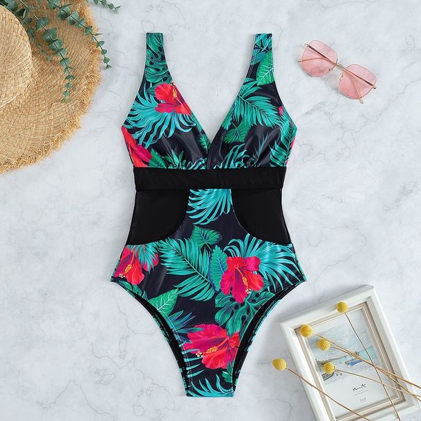 Modest Swim Dress With Tummy Control - Floral Print Tankini Set (Skirted Bottom UPF 50+ Swim Skirt & Top Beach & Pool Cover-Up)_desvips.com