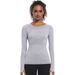 New Quick-Dry Sleeve Women's Sports Running Fitness Breathable Seamless One-Piece Long Yoga Top_desvips.com