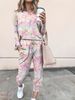 Women's Clothing 2024 spring autumn and winter printed casual long sleeved women's sports suit_desvips.com