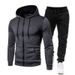 Men's & Women's Fleece-Lined Dot Print Zip-Up Hoodie Set - Casual Sportswear For Autumn & Winter (Multiple Colors & Sizes)_desvips.com