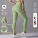 New No-Show Seamless High-Waist Tight-Fit Bare Sensation Nine-Point For Sports Running Fitness High Elastic Yoga Pants_desvips.com