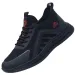 Men's Breathable Running Casual Sporty Korean Style Soft Bottom Black Versatile Shoes For Students_desvips.com