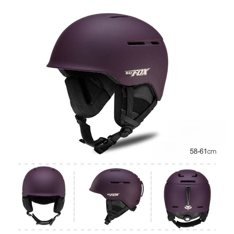 Ski helmet new single board winter outdoor anti fall and anti-collision ski protective equipment snow helmet double board_desvips.com