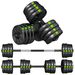 Kit De Mancuernas 30kg 2 En 1 Con Barra De Pesas Mango Antideslizante Para Entrenamiento De Fuerza Verde_desvips.com