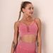 Women's Seamless Sports Bra Hollow Braid Fitness Sling Underwear Yoga Clothes Sports Vest Women_desvips.com