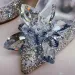 Newest Sier High Heels Wedding Women Dia Pumps Crystal Shoes Rhinestone Pointed Toe Glitter Party Ddmysaturn_desvips.com