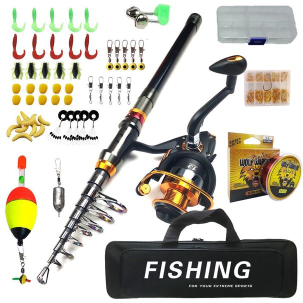 Rod Combo Fishing Gear Combination Short Sea Fishing Rod Set Long Distance Casting Lure Rod Reel Library Bait Box Full Set_desvips.com