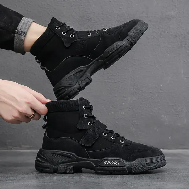 Winter Autumn Casual Shoes For Quality Men High Top Sneakers Fashion Platform Ankle Boots Working Outdoor Booties Atos_desvips.com