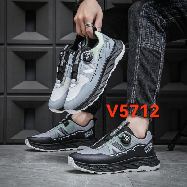 Automatic Buckle Trail For Men, Low-Cut Casual Functional Hiking Shoes, Breathable Outdoor Mountain Running Shoes_desvips.com