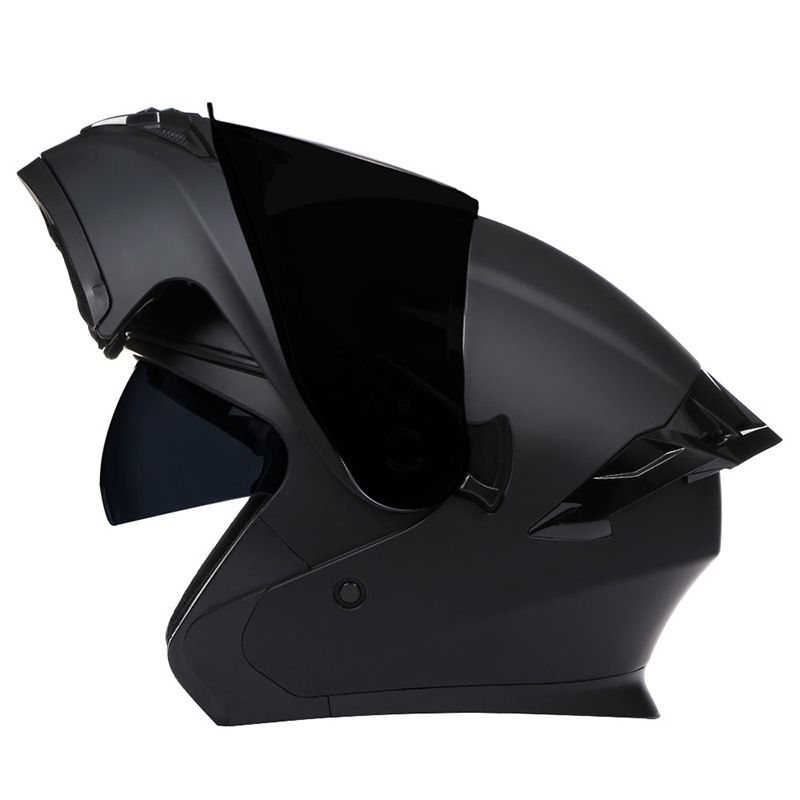 Motorcycle helmet Men's Fall full helmet Double lens uncovered helmet Four seasons universal riding Half helmet_desvips.com