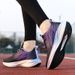Women's Breathable Walking Running Shoes Fashion Casual Lace-Up Sneakers White Lightweight Comfortable Outdoor Sports_desvips.com
