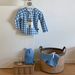2026 Summer New Boys' Plaid Long-Sleeve Swimsuit Children's Baby Boy Swimming Set Sun-Protective Swimwear_desvips.com