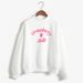 New Strawberry Milk Text Print Simple Harajuku Hoodie Long Sleeve Mid-Neck Sweatshirt_desvips.com