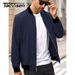TACVASEN Men's Varsity Autumn Lightweight Windproof Full Zip Up Bomber Jacket Waterproof Outdoor Sports Casual Coat_desvips.com