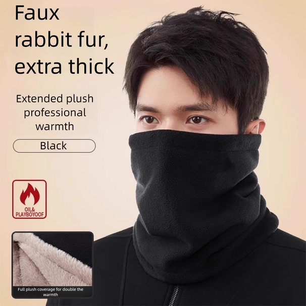 Autumn Winter Warmer Fleece Thickened Warm Outdoor Sports Cycling Skiing Face Mask Cold Protection Neck Guard For Men_desvips.com