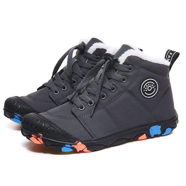 Women's Shoes Winter Children's Waterproof Cotton Shoes Outdoor High Top Snow Boots Plus Velvet Non Slip Camouflage Bottom Warm_desvips.com