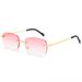 New Outdoor Sports Frameless Oval Cut-edge Glasses, European And American Fashionable Style Ocean Lens Hot Slim Face Sunglasses For Men And Women_desvips.com