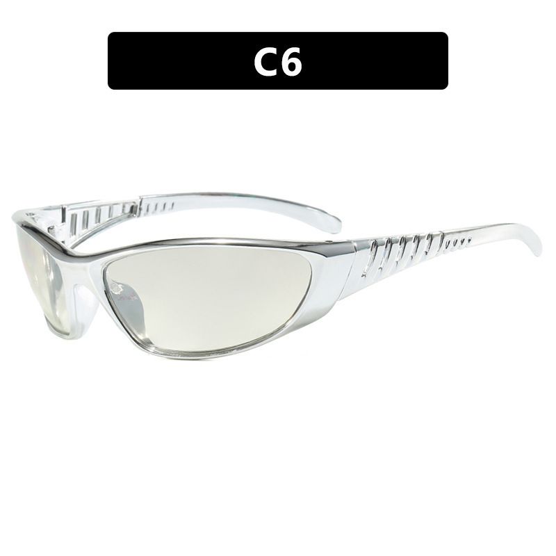 Y2K Hollow Future Technology Style Hot Girl Millennial Sunglasses Street Photography Personality Outdoor Cycling Goggles_desvips.com