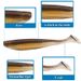 Smooth Surface Explosive Fishing Two Color T Tail Lure Bait 3D Fish Eye Soft Bait Cockroach Sea Bass Freshwater Sea Fishing Bait 10 Per Bag_desvips.com