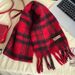 Medium Cup Extra Large Cup~Red Plaid Scarf New Year Christmas Atmosphere Autumn Winter Warm Thickened Neck Warmer_desvips.com
