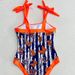 Sexy Backless Halter One-Piece Swimsuit - Floral Print Swimwear For Women With Adjustable Straps_desvips.com