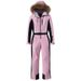 Women's Winter Slim Fit Zip-Up Ski Suit - Waterproof Thermal Snowsuit For Outdoor Sports & Cold Weather_desvips.com