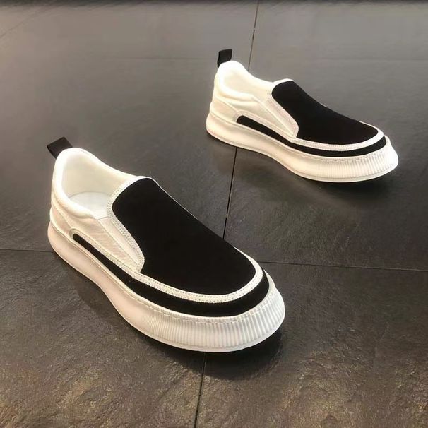 Men's Shoes Breathable 2025 New Canvas Shoes Men's Versatile Thick Baseplate Shoes One Pedal Casual Trendy Shoes Flat Bottom_desvips.com