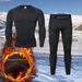 Autumn Winter Fleece-Lined Sportswear Set For Men Outdoor Skiing Running Quick-Dry Tight Fitness Base Layer Thermal_desvips.com