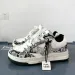 Womens And Shock Absorbing Men Black White Jacquard Canvas Sneakers Low Top Casual Skate Shoes_desvips.com