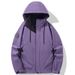 2528 Couple's Style Patchwork Trendy Outdoor Casual Sports Hooded Jacket Hiking Coat For Men And Women Loose Fit_desvips.com