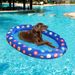 Inflatable Dog Float PVC Pet Pool Lounger With Safety Rope Summer Waterbed For Dogs Cats Floating Pet Bed For Lake Beach Backyard_desvips.com