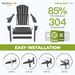 Nevilywood Adirondack Chair, HDPE Folding Outdoor Chair In Black_desvips.com