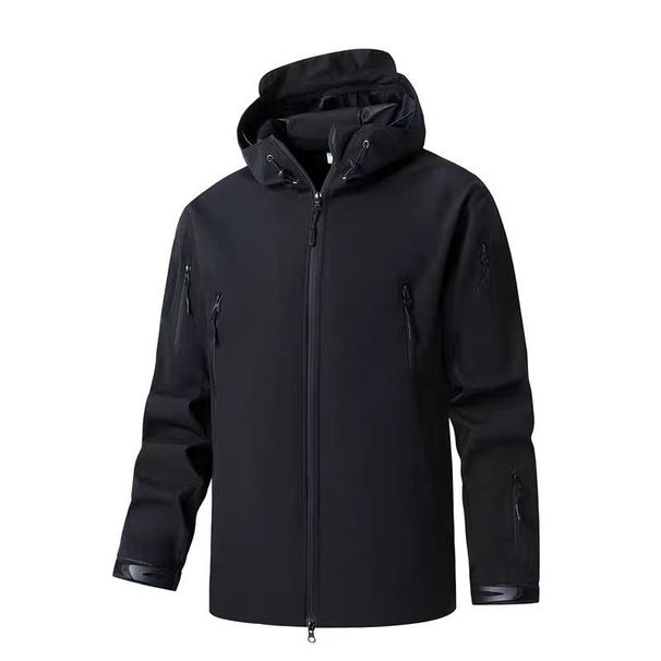 Soft Shell Leather Windproof, Warm, Waterproof, Fleece-Lined, Cycling Jacket, Mountaineering Jacket For Men, Spring And_desvips.com