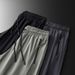 Elastic Sports Men, Summer Thin Large Size Ice Silk Pants, Straight Casual Breathable Quick-Dry Long Pants For Men_desvips.com
