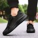 Men's Lace-Up Mesh Leather Patchwork Comfortable Breathable Park Walking Rebound Sole Casual Sports Shoes_desvips.com