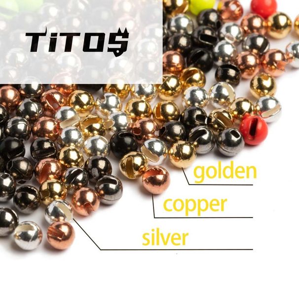 Hot Sale Tungsten Slotted Beads 50PCS 1.5-5.5mm Fishing Trout Perch Panfish Hook DIY Fly Tying Material_desvips.com